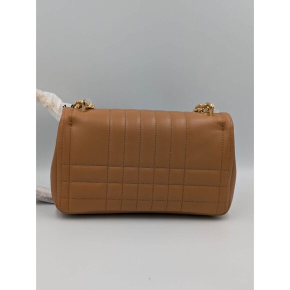 Burberry Small Lola Lambskin Quilted Exploded Check Chain Bag Marple Bro… - Picture 3 of 16